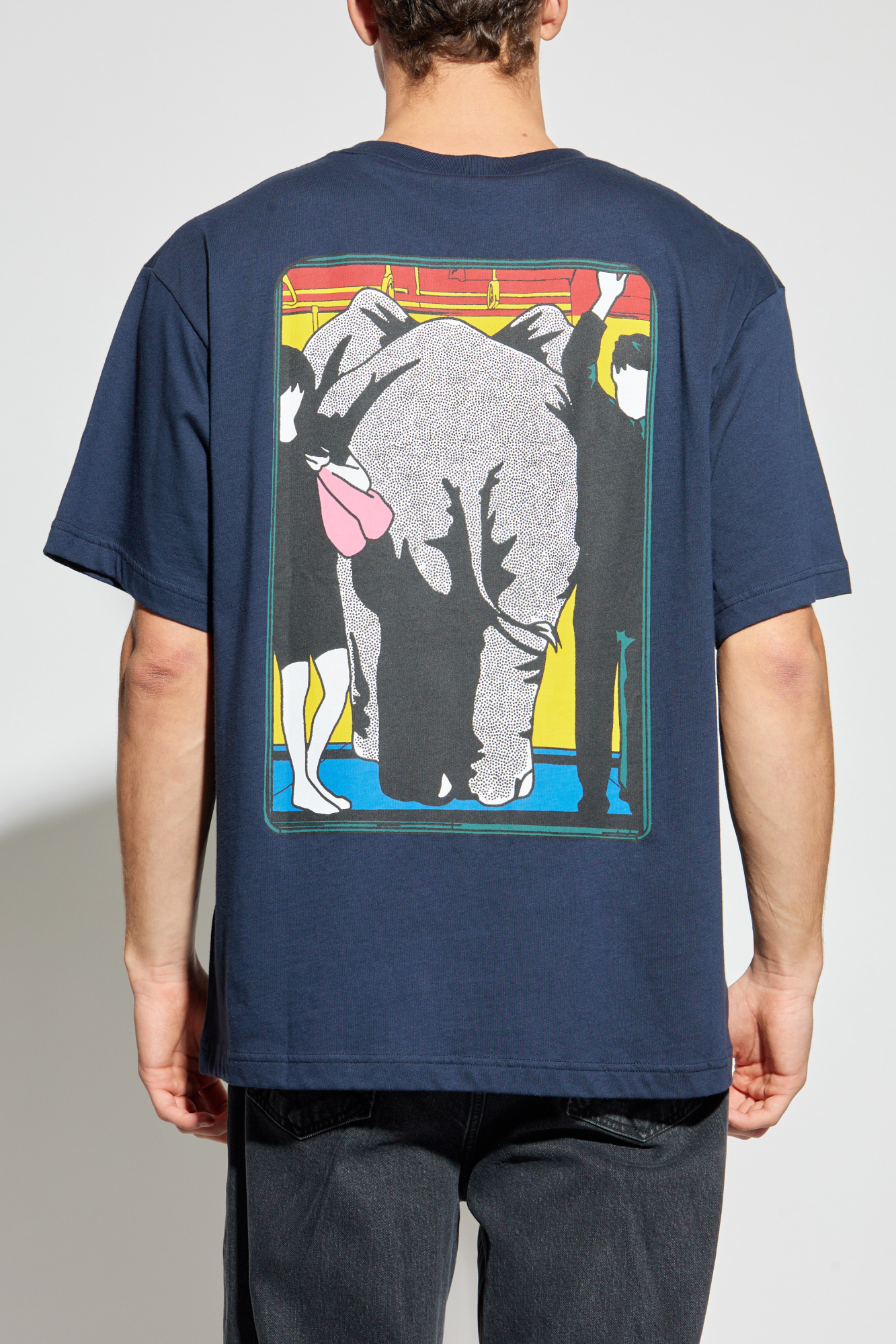 Navy blue T-shirt with print Kenzo - Vitkac AS